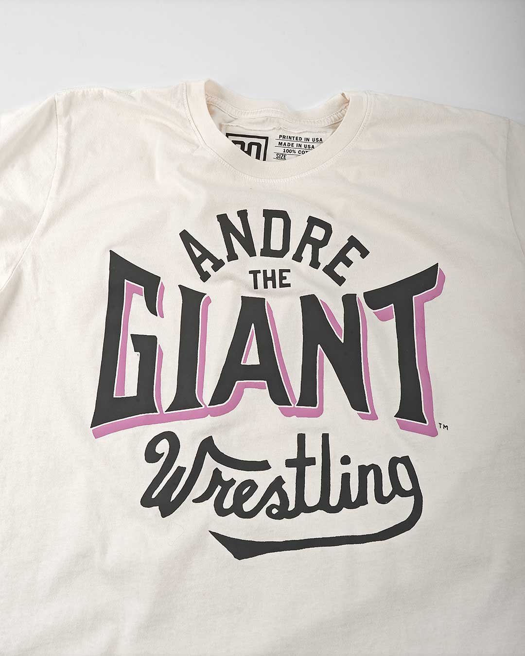 Andre the Giant Wrestling White Tee - Roots of Fight Canada