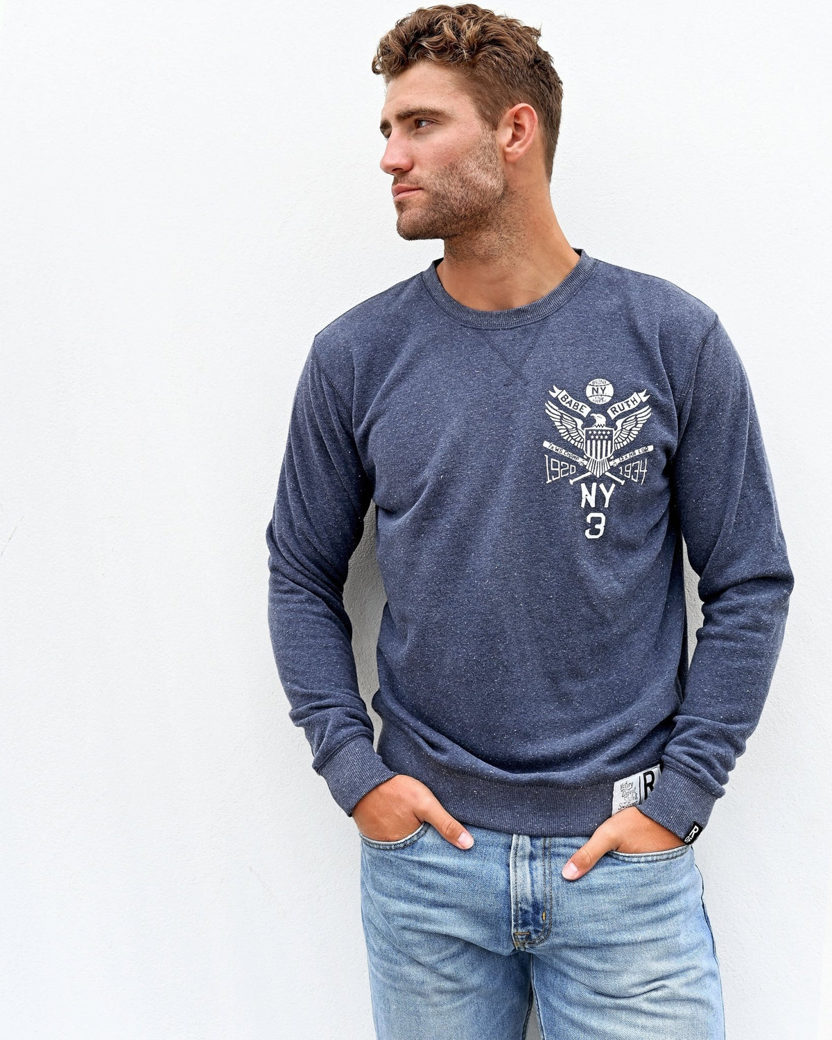 Babe Ruth 1920-1934 NY Navy Sweatshirt - Roots of Fight Canada