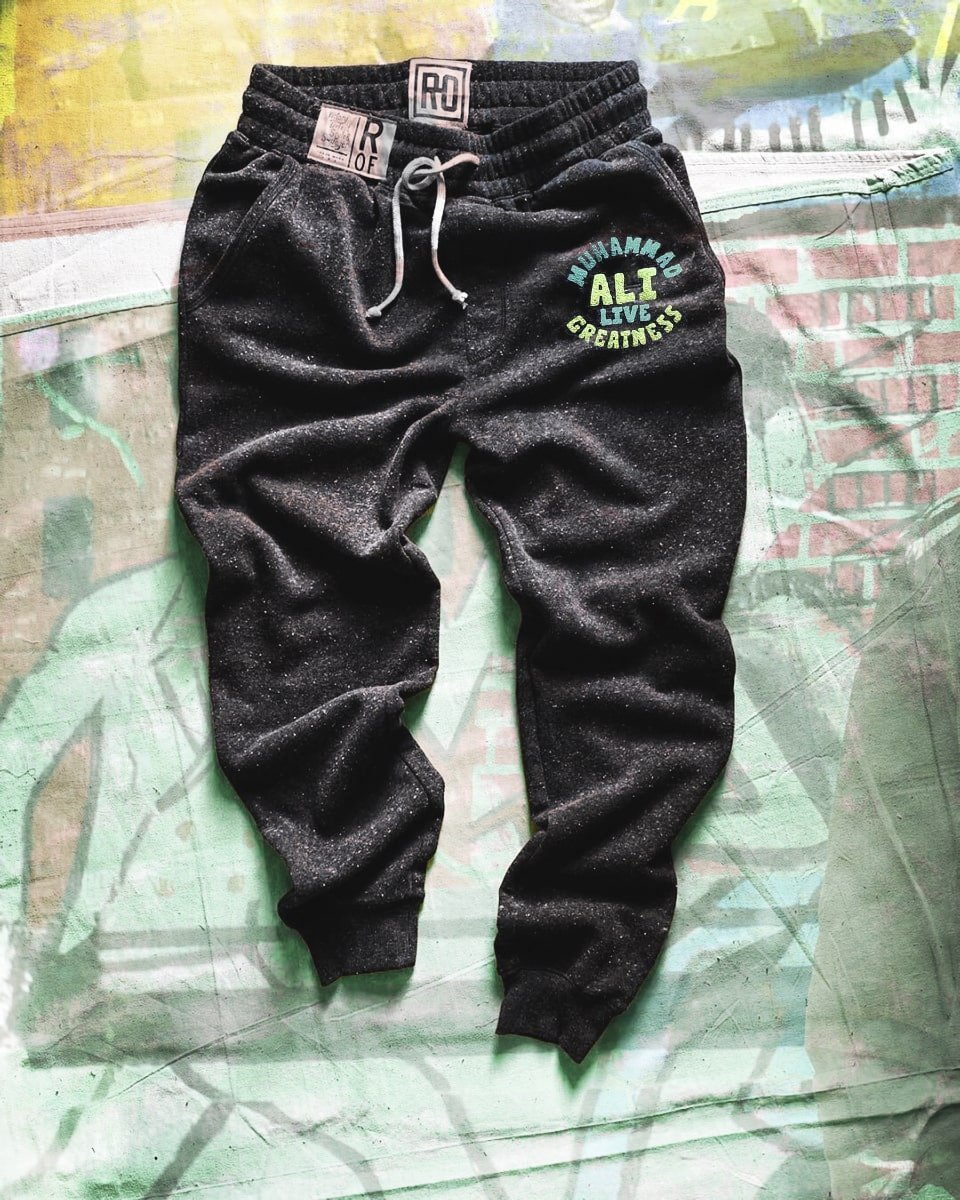 BHT - Ali &#39;Live Greatness&#39; Black Sweatpants - Roots of Fight Canada