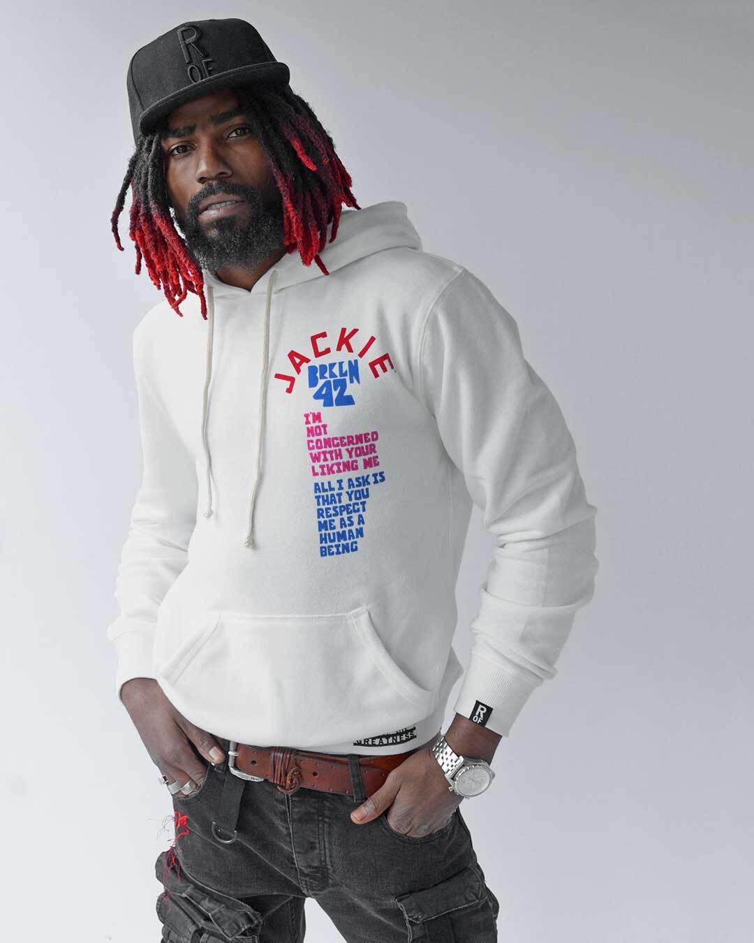 BHT - Jackie Robinson Ivory PO Hoody - Roots of Fight Canada