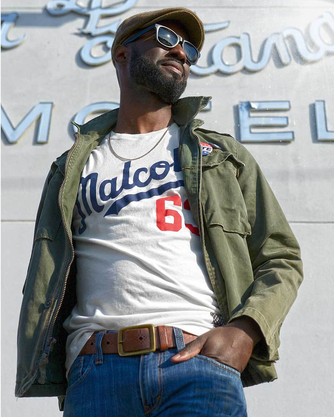 BHT - Malcolm X &#39;63 White Tee - Roots of Fight Canada