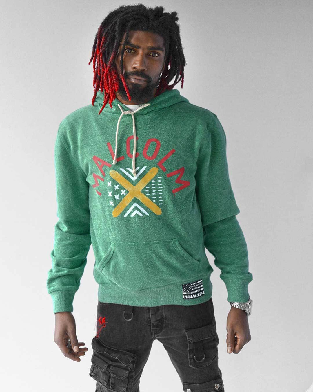 BHT - Malcolm X Green PO Hoody - Roots of Fight