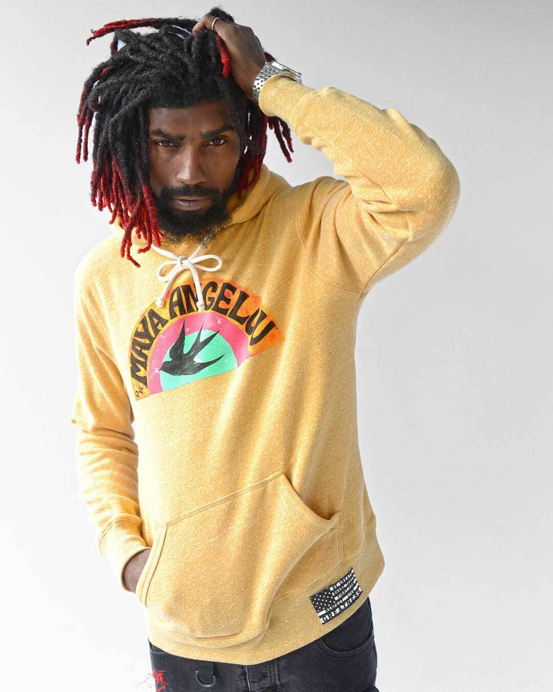 BHT - Maya Angelou Yellow PO Hoody - Roots of Fight