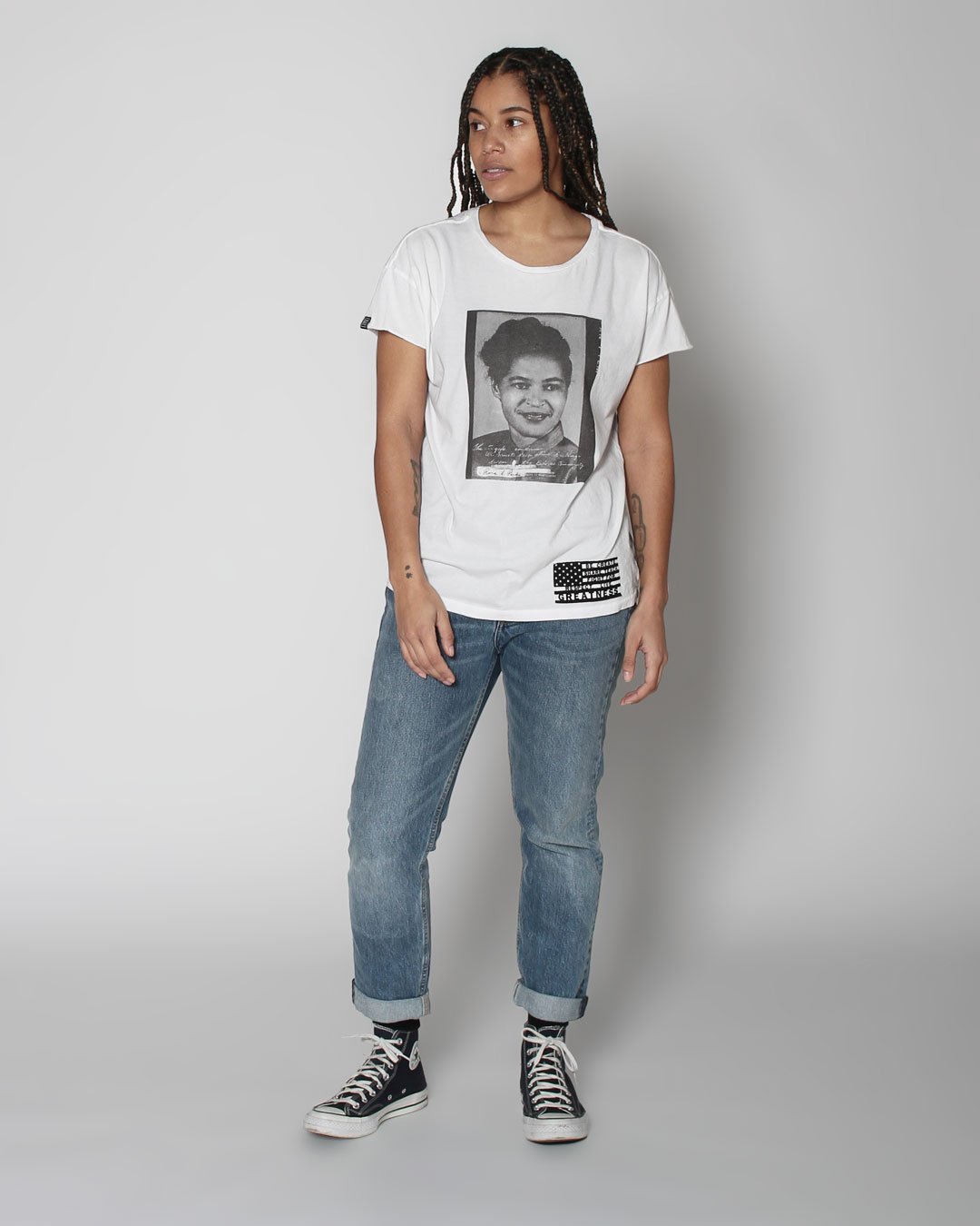 BHT - Rosa Parks Photo Women&#39;s Tee - Roots of Inc dba Roots of Fight