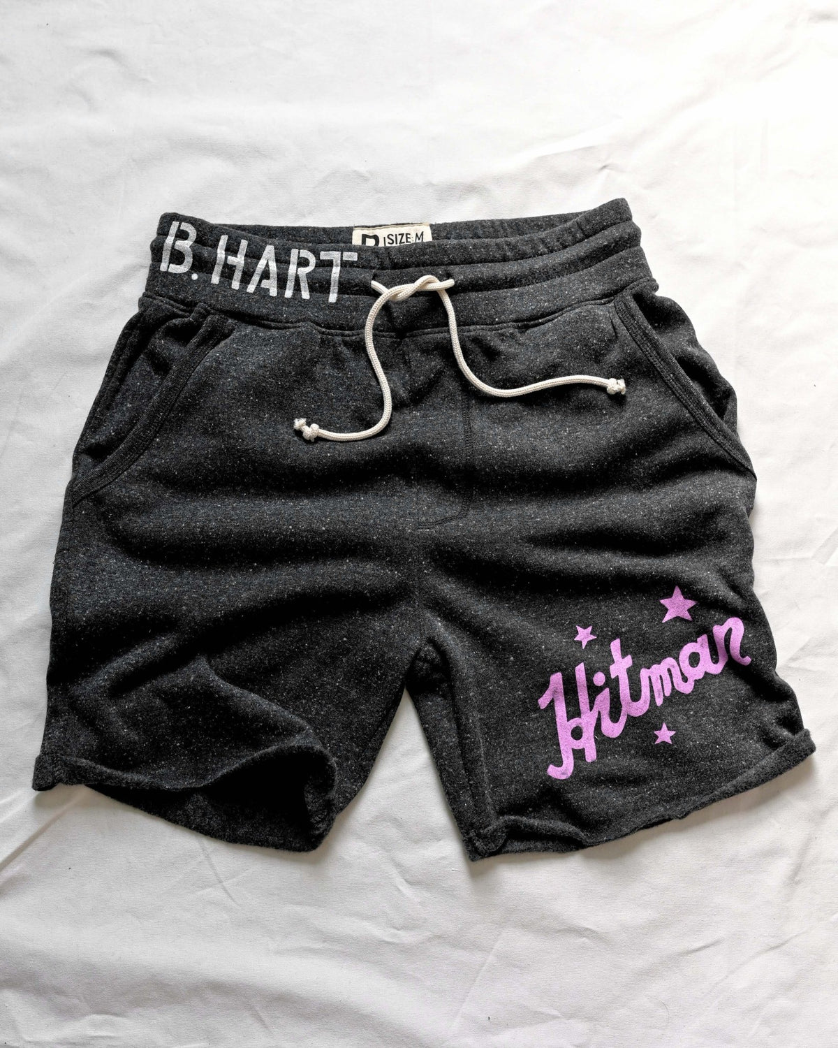Bret Hart Hitman Black Shorts