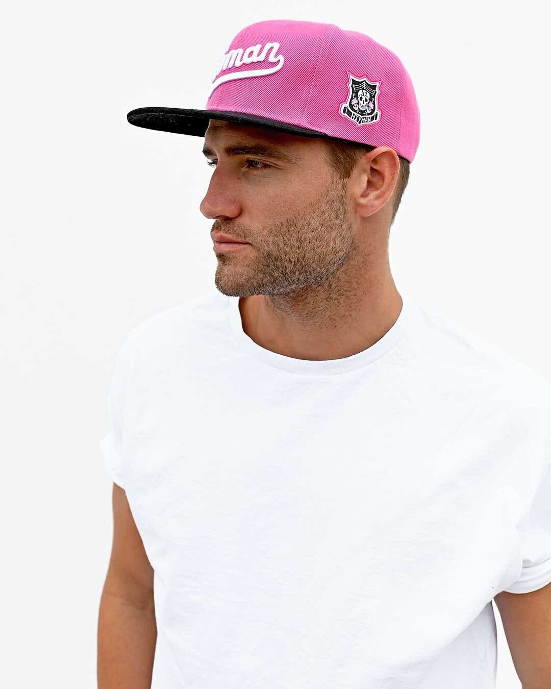 Bret Hart Hitman Pink Snapback Hat - Roots of Fight Canada