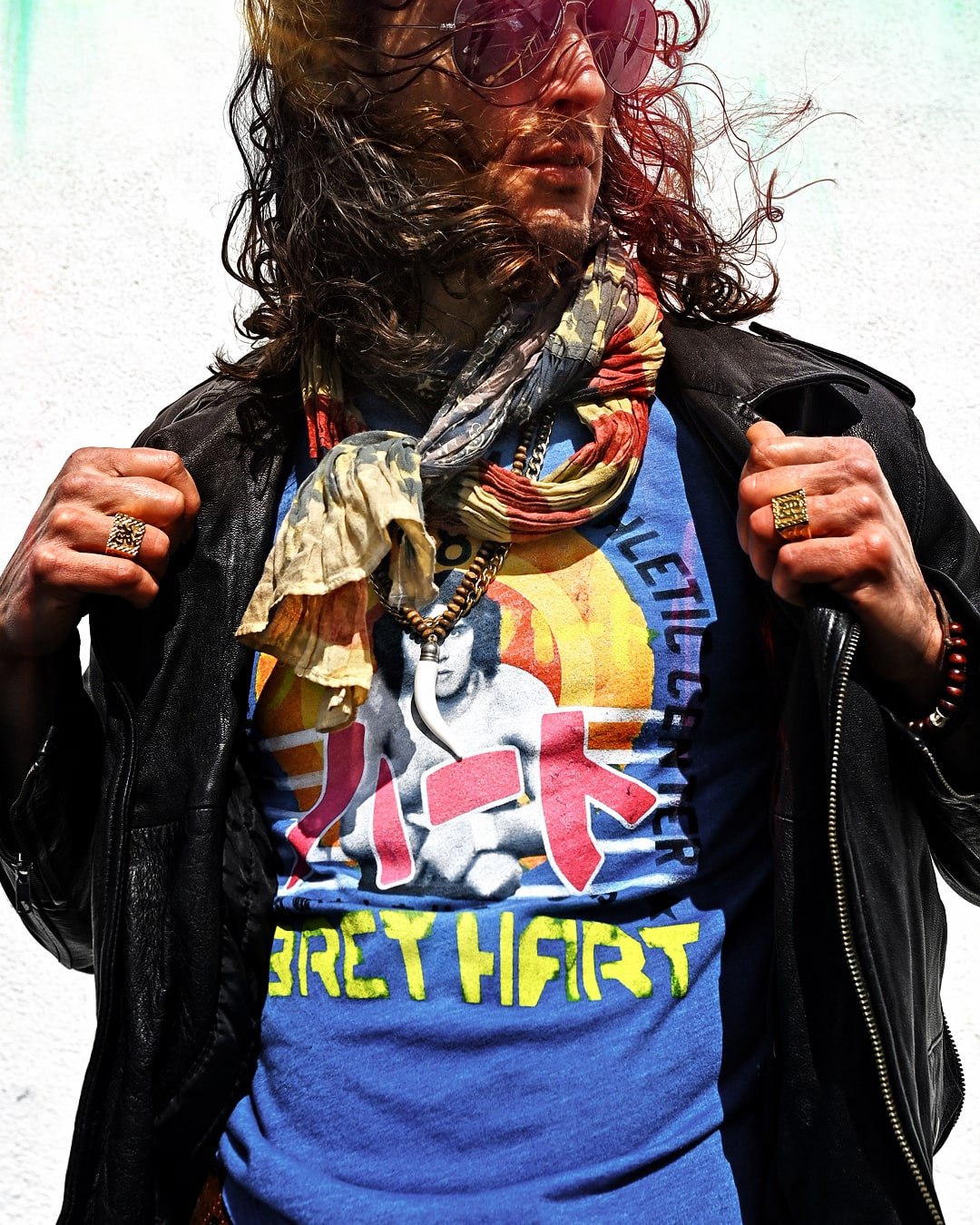 Bret Hart Japan Blue Tee - Roots of Fight