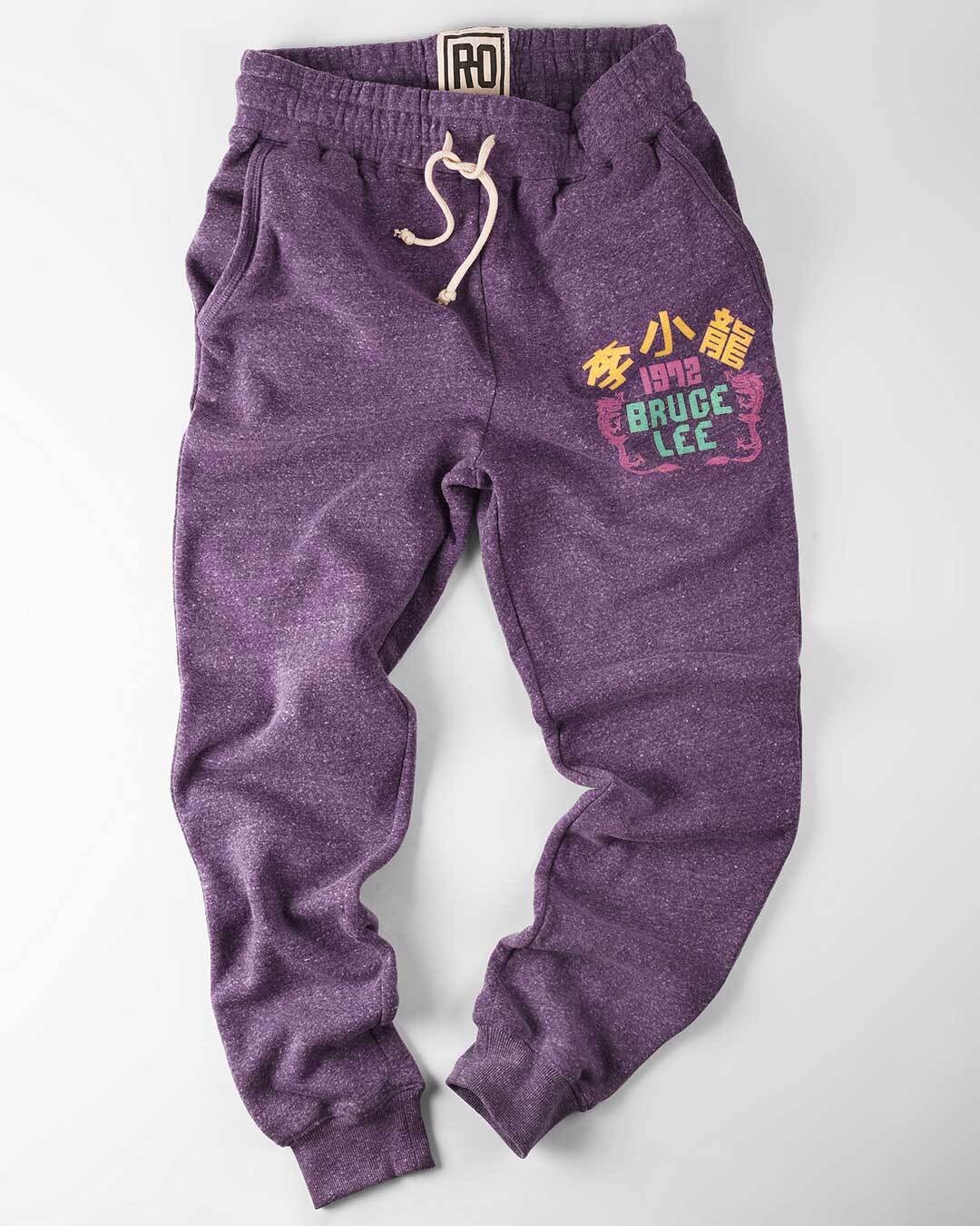 Bruce Lee Dragon Purple Sweatpants - Roots of Fight Canada