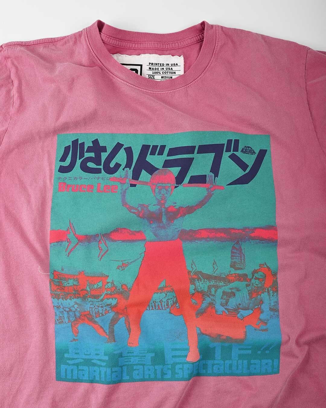 Bruce Lee Little Dragon Pink Tee - Roots of Fight Canada