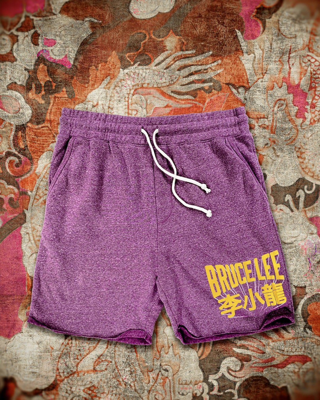 Bruce Lee Purple Shorts - Roots of Inc dba Roots of Fight