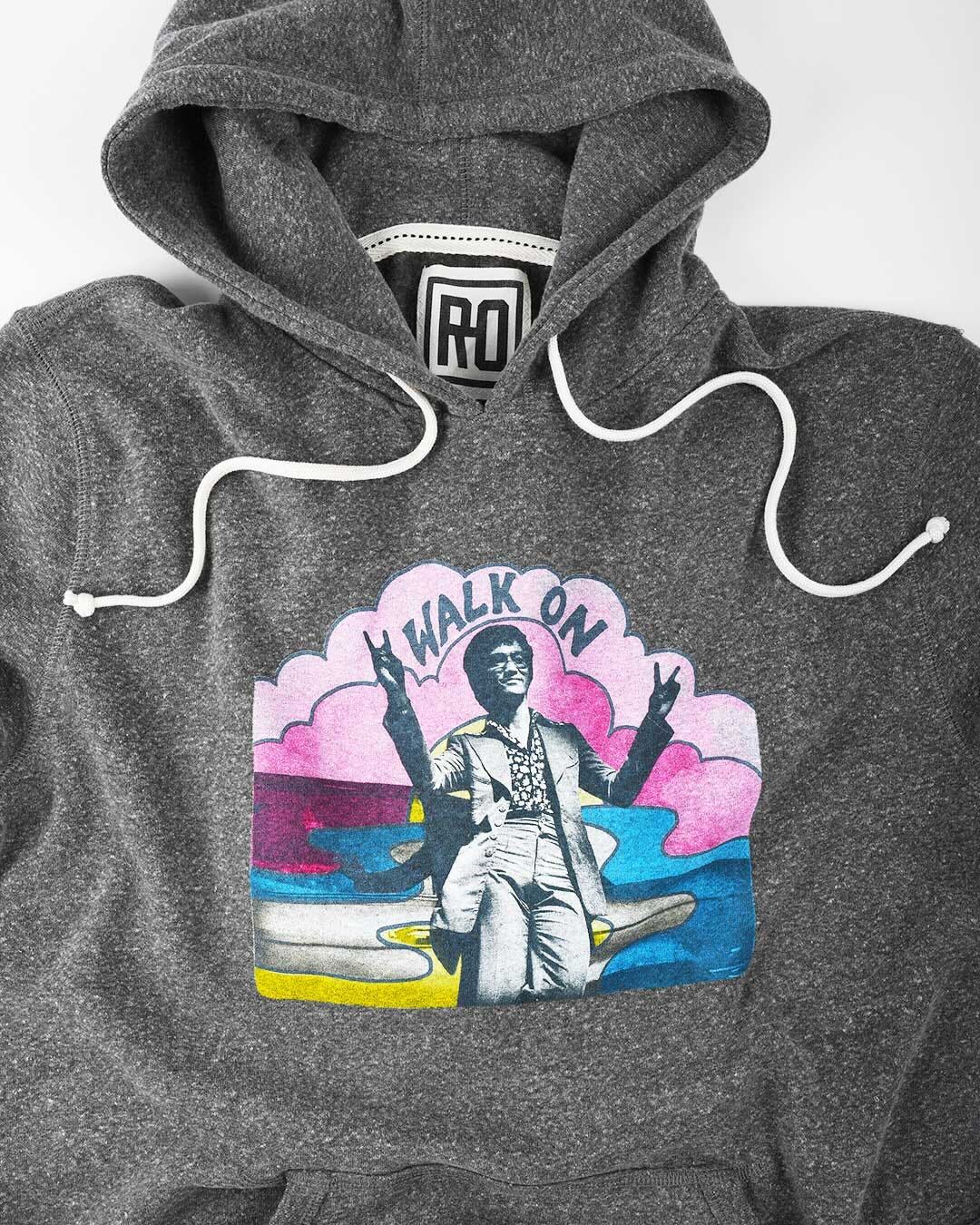 Bruce Lee Walk On 70s Grey PO Hoody - Roots of Fight Canada