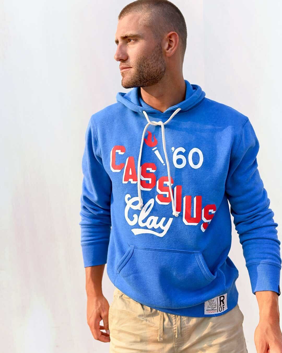 Cassius Clay 1960 Blue PO Hoody - Roots of Fight Canada