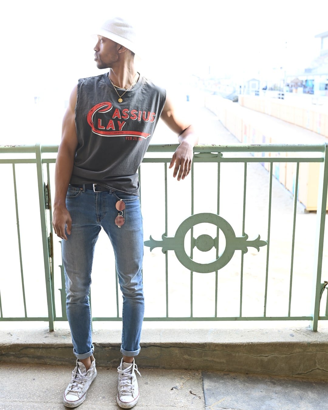 Cassius Clay &#39;Shook Up the World&#39; Black Muscle Tee - Roots of Fight Canada