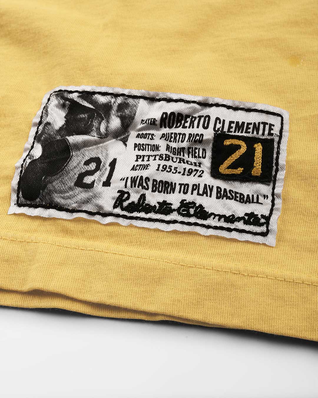 Clemente #21 Yellow Tee - Roots of Fight Canada