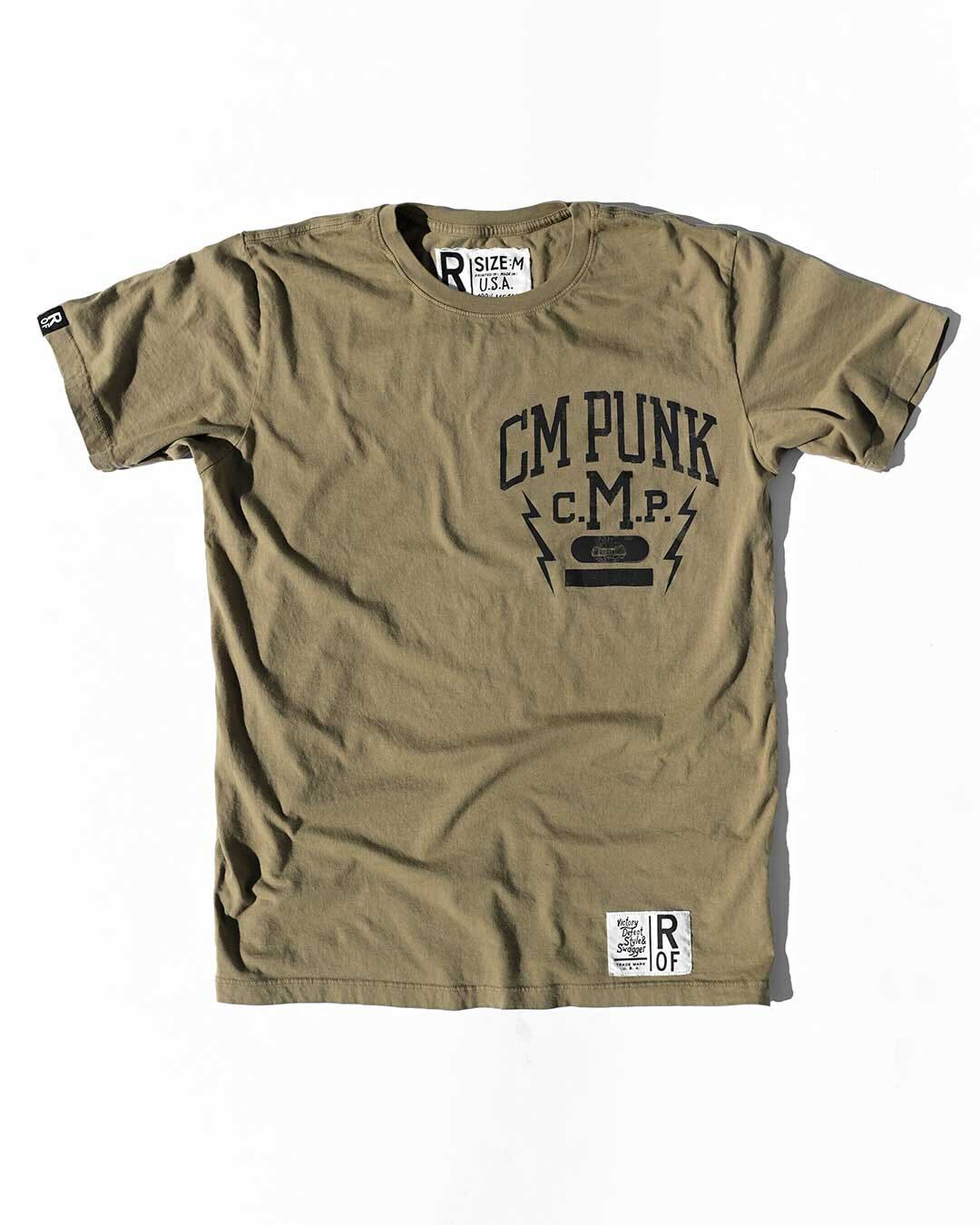 CM Punk Olive Tee - Roots of Fight Canada