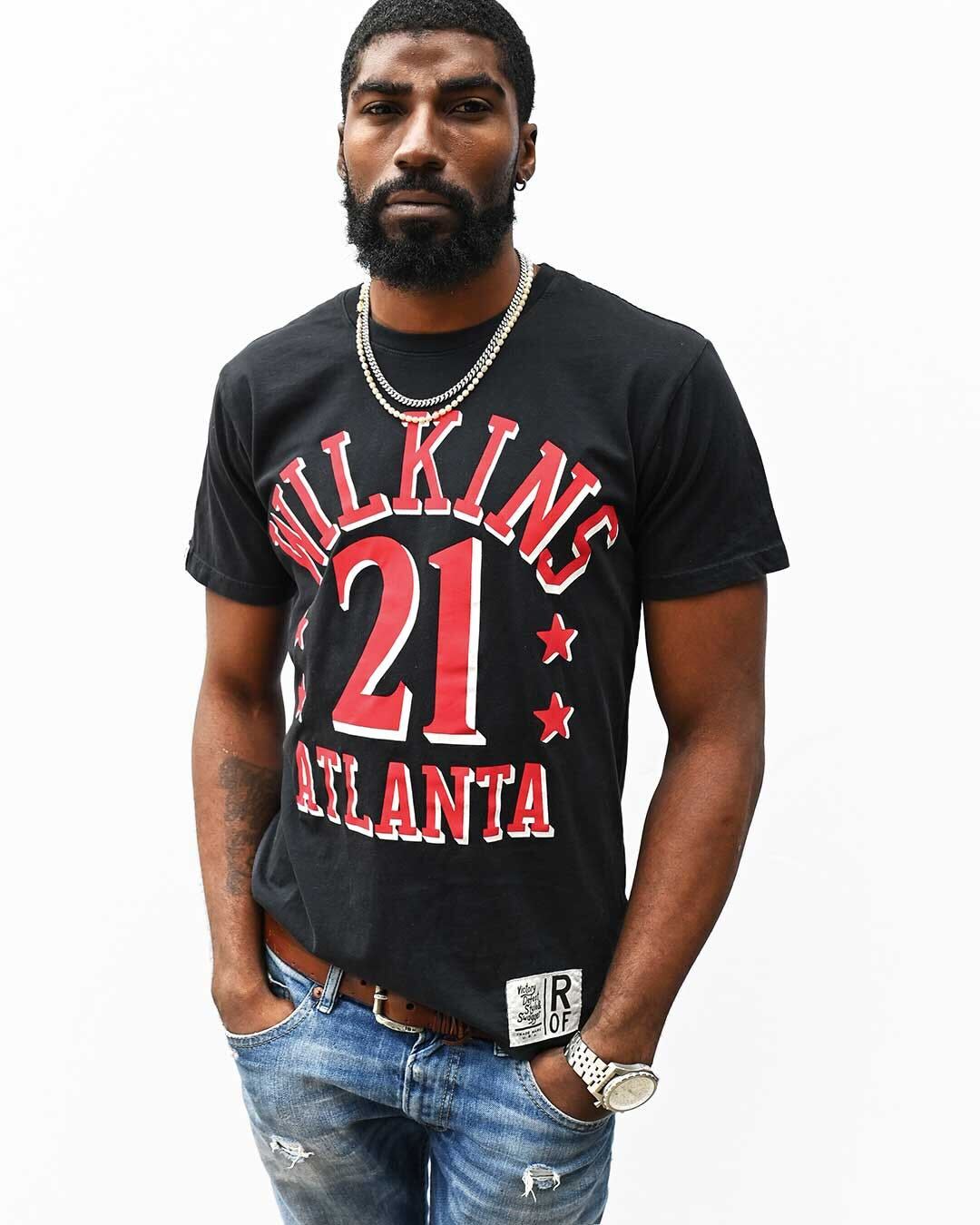 Dominique Wilkins ATL Black Tee - Roots of Fight Canada