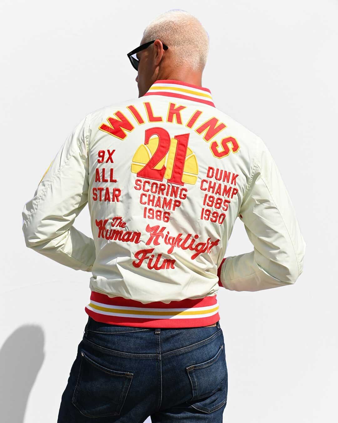 Dominique Wilkins Atlanta #21 Stadium Jacket - Roots of Fight Canada