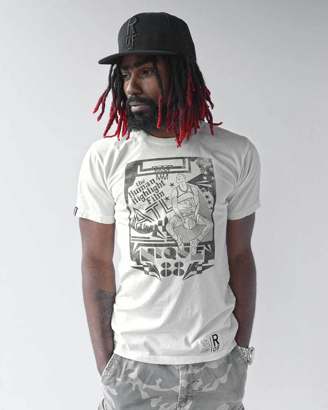 Dominique Wilkins Human Highlight Film White Tee - Roots of Fight