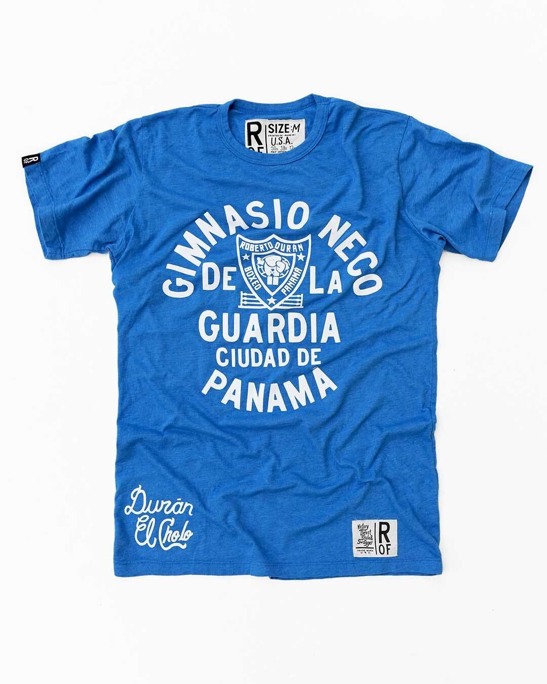 Duran Gimnasio Neco De La Guardia Blue Tee - Roots of Fight Canada