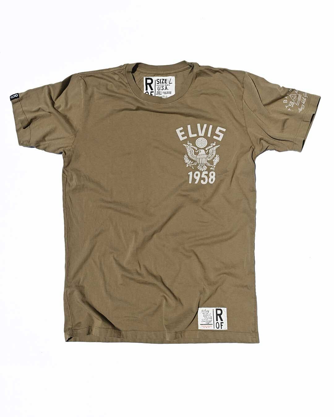 Elvis 1958 Military Olive Tee - Roots of Fight Canada