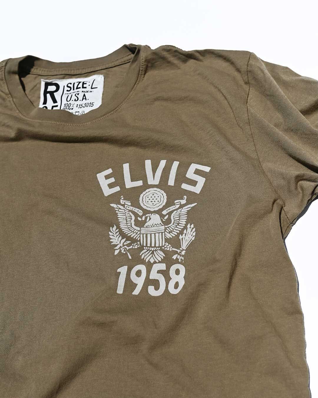 Elvis 1958 Military Olive Tee - Roots of Fight Canada