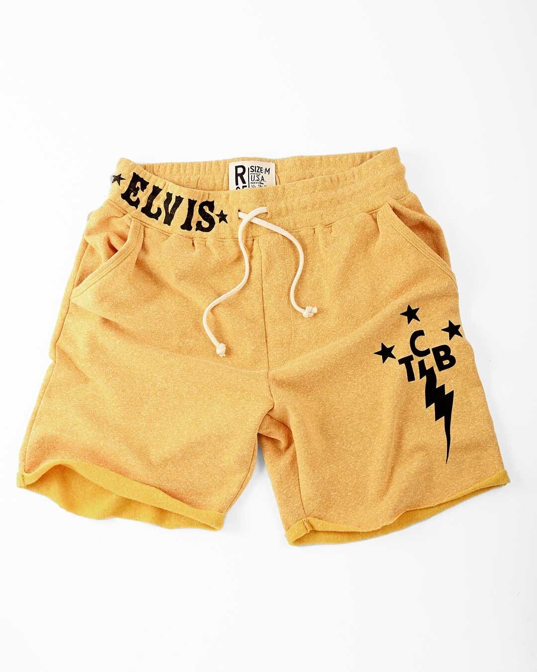 Elvis Presley TCB Gold Shorts - Roots of Fight Canada