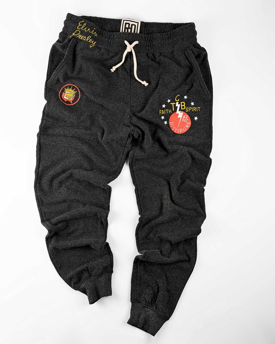 Elvis TCB Black Sweatpants - Roots of Fight Canada