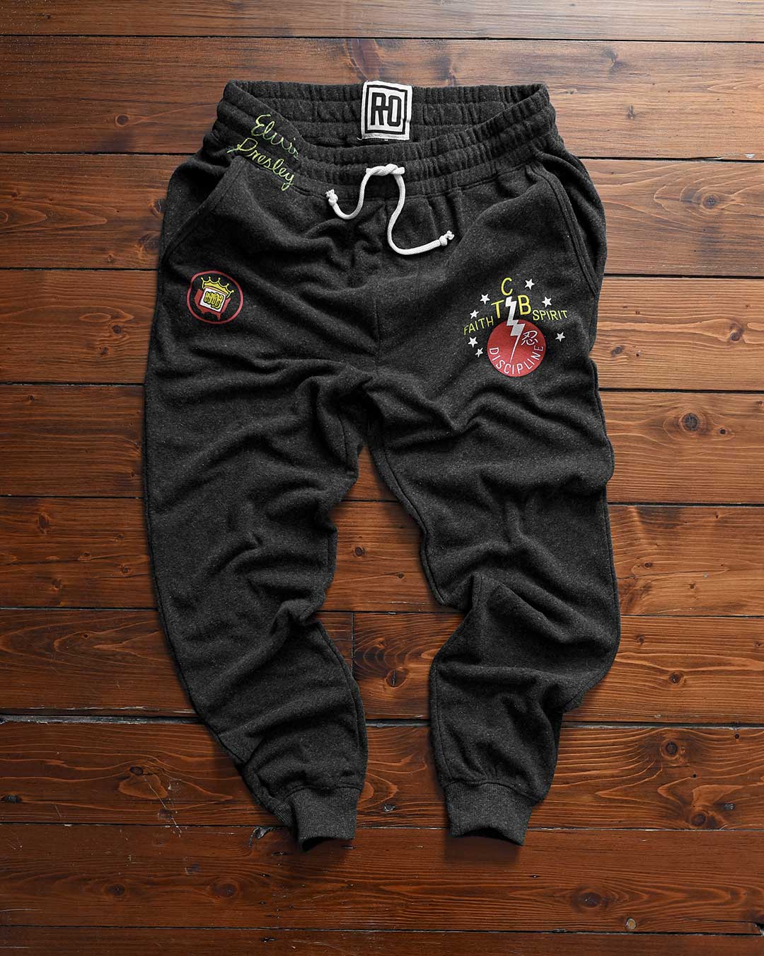 Elvis TCB Black Sweatpants - Roots of Fight Canada