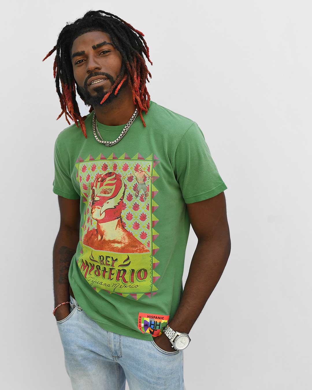 HHT - Rey Mysterio Green Tee - Roots of Fight