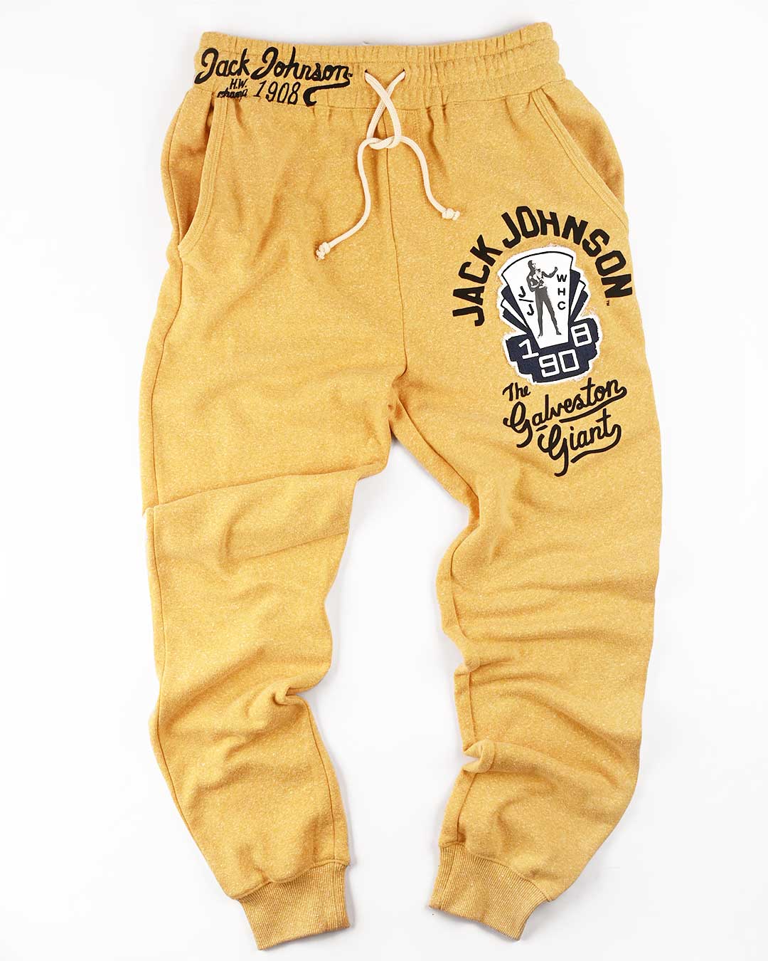 Jack Johnson Gold Sweatpants - Roots of Fight Canada