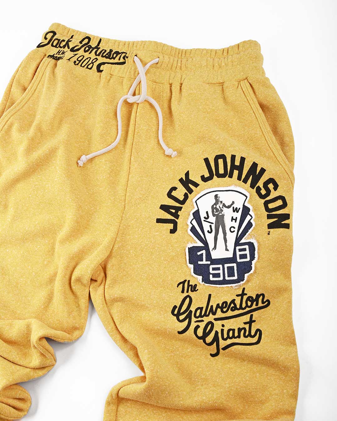 Jack Johnson Gold Sweatpants - Roots of Fight Canada