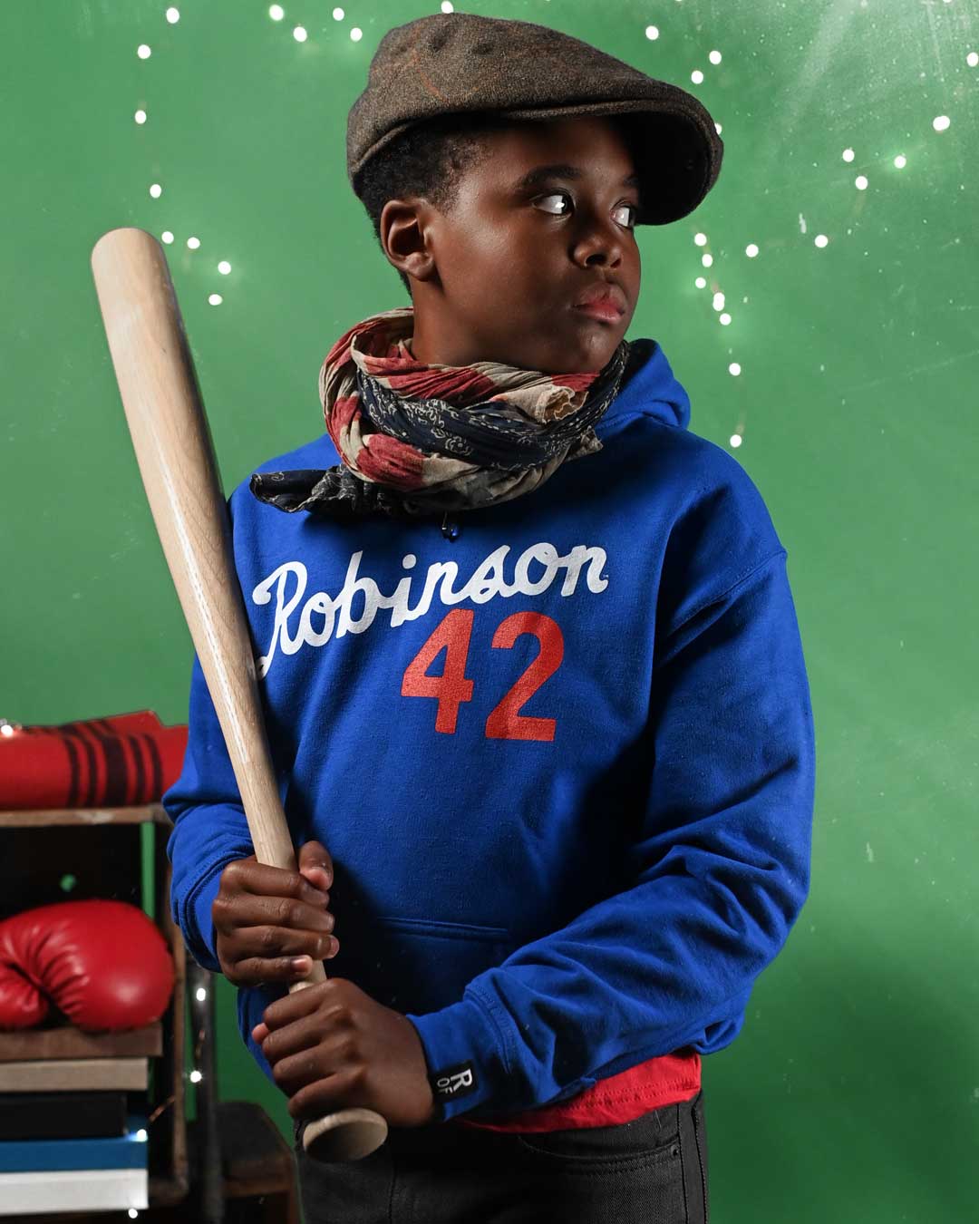 Jackie Robinson #42 Blue Kid&#39;s Hoody - Roots of Fight Canada