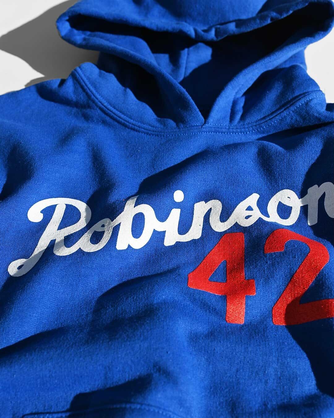 Jackie Robinson #42 Blue Kid's Hoody - Roots of Fight Canada