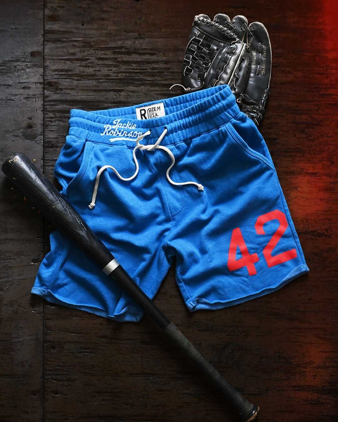 Jackie Robinson #42 Blue Shorts - Roots of Fight Canada