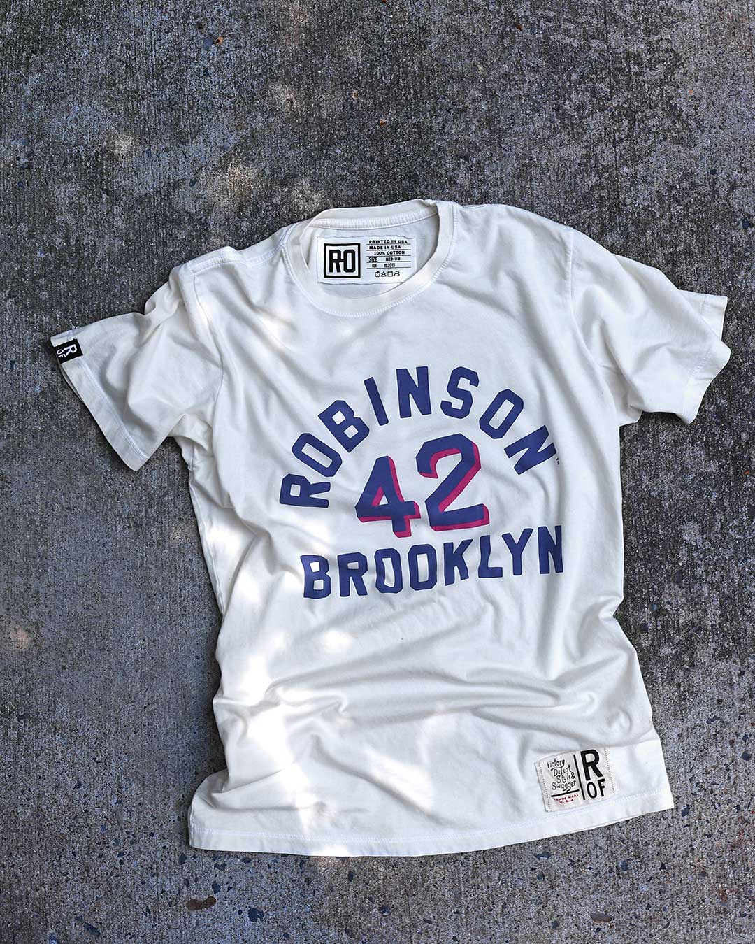 Jackie Robinson #42 Brooklyn White Tee - Roots of Fight International
