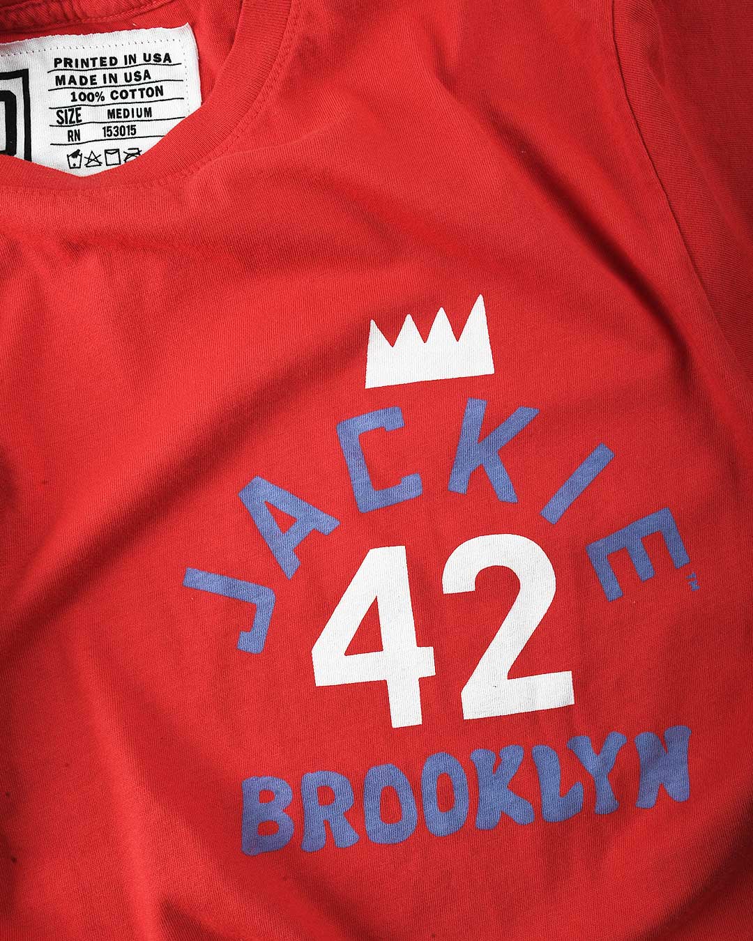 Jackie Robinson #42 Crown Red Tee - Roots of Fight Canada