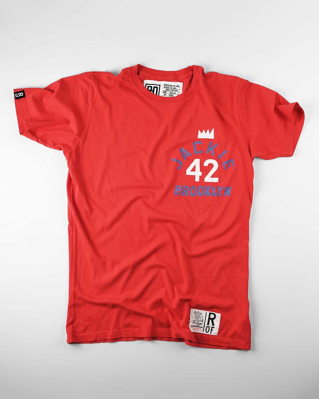 Jackie Robinson #42 Crown Red Tee - Roots of Fight Canada