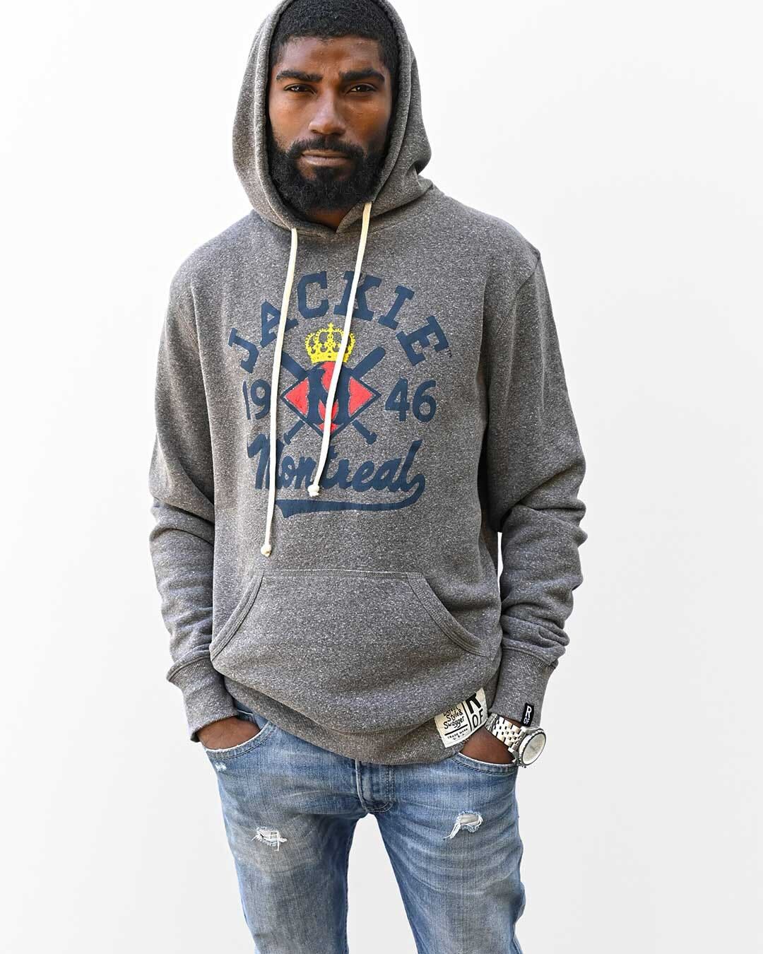 Jackie Robinson Montreal '46 Grey Hoody - Roots of Fight Canada