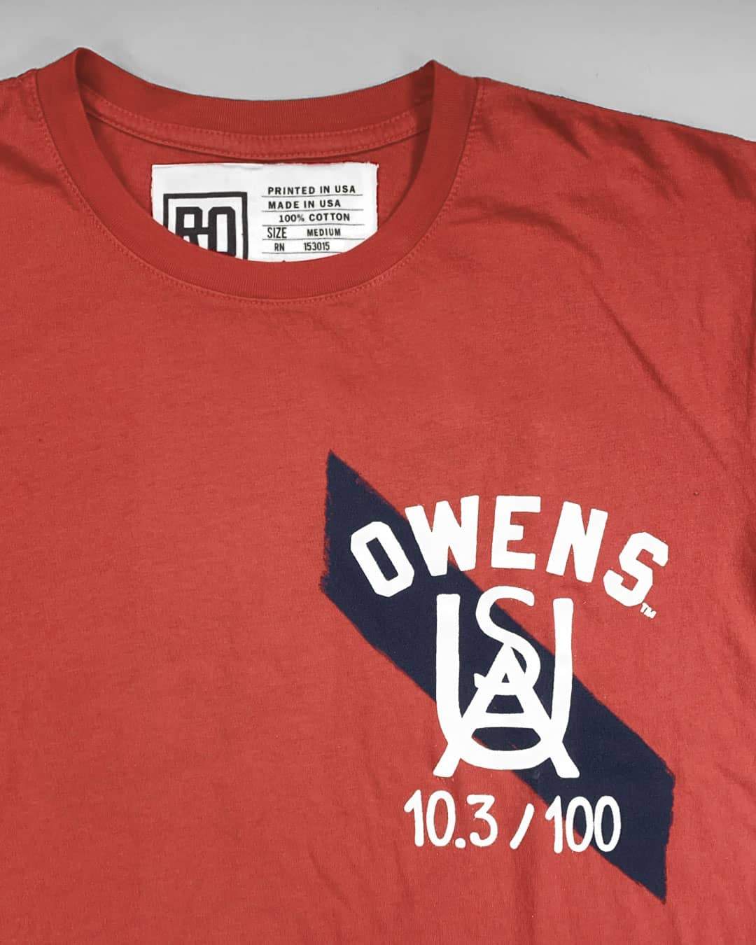 Jesse Owens Ground Breakers Red Tee - Roots of Inc dba Roots of Fight