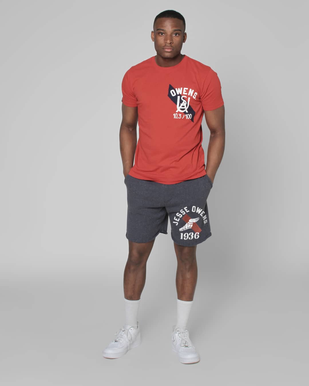 Jesse Owens Ground Breakers Red Tee - Roots of Inc dba Roots of Fight