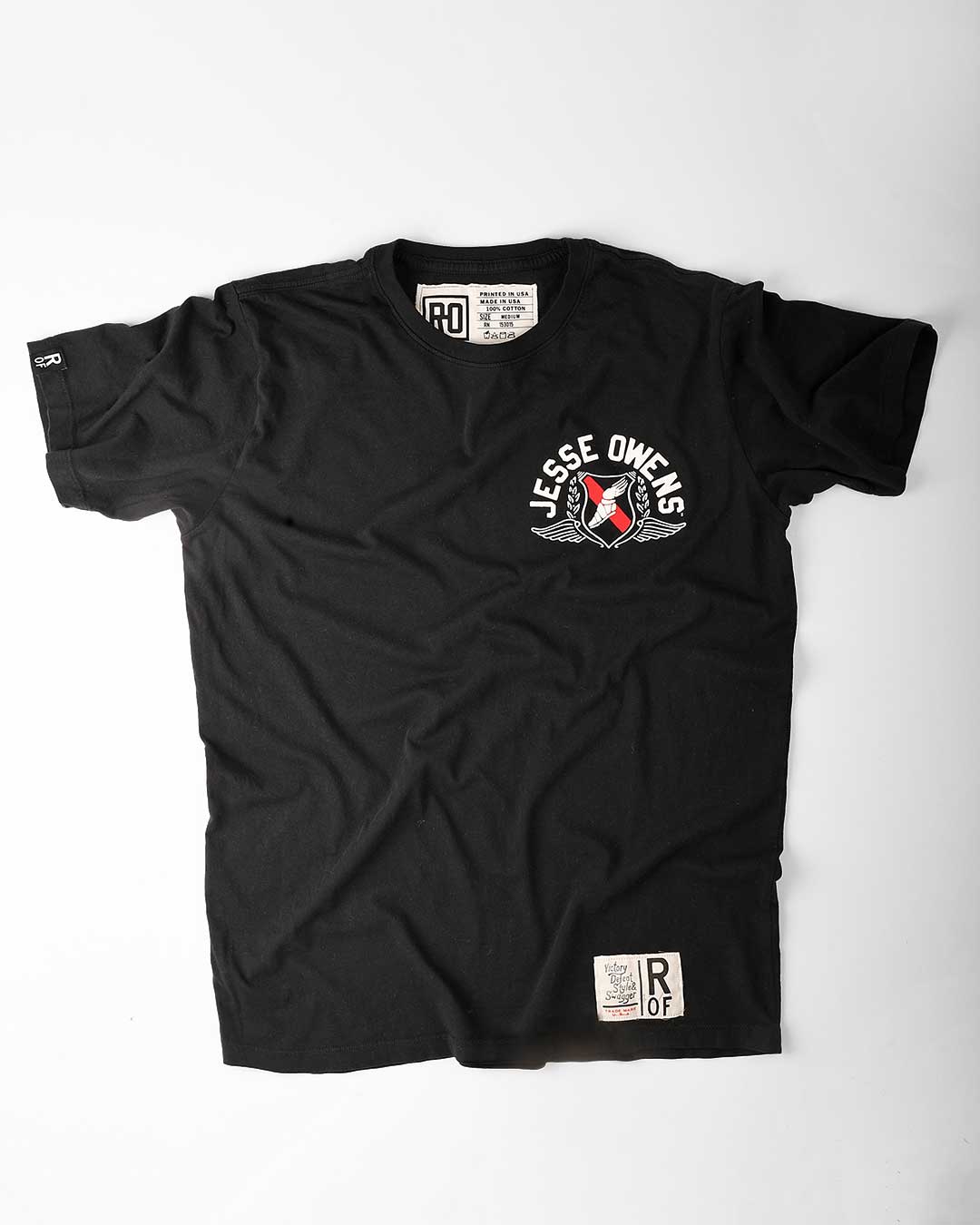 Jesse Owens The Buckeye Bullet Black Tee - Roots of Fight Canada