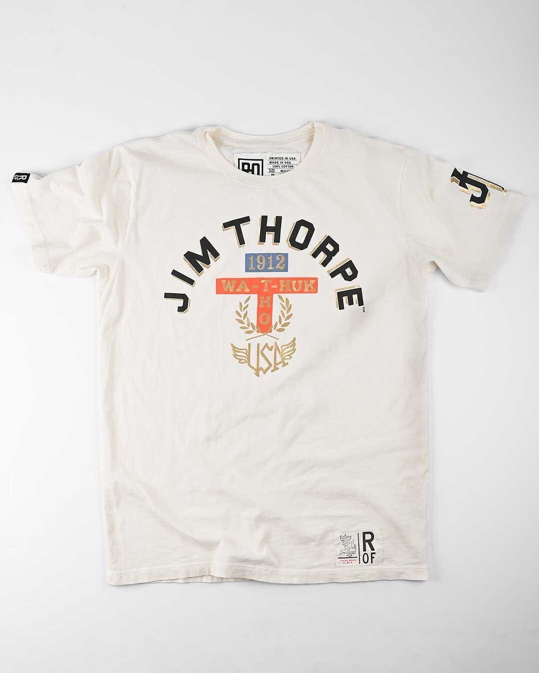 Jim Thorpe 1912 White Tee - Roots of Fight