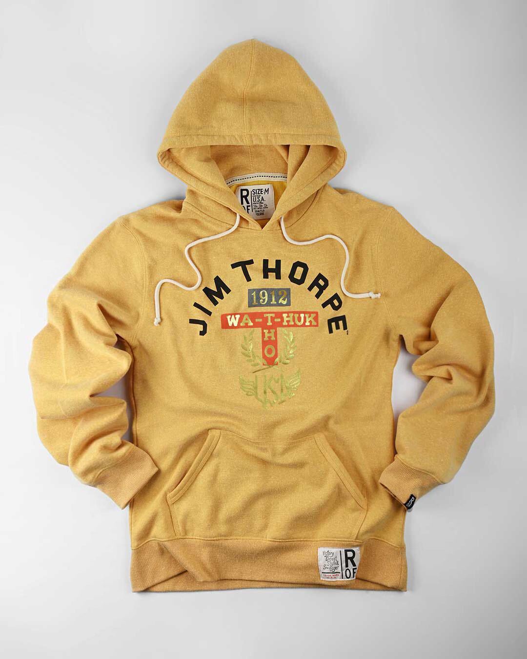 Jim Thorpe 1912 Yellow PO Hoody - Roots of Fight Canada