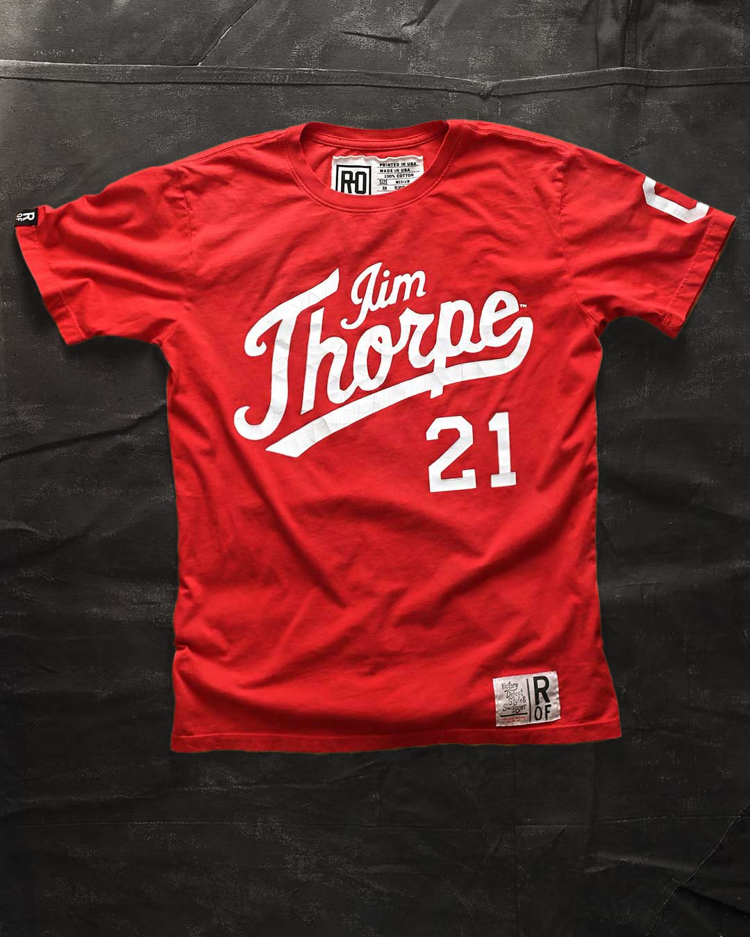 Jim Thorpe #21 Red Tee - Roots of Fight Canada