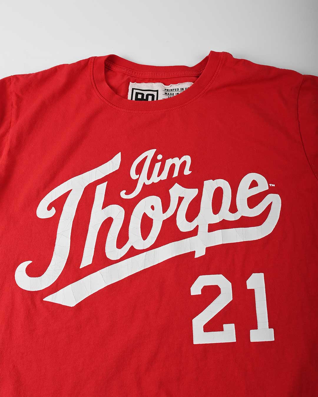 Jim Thorpe #21 Red Tee - Roots of Fight Canada
