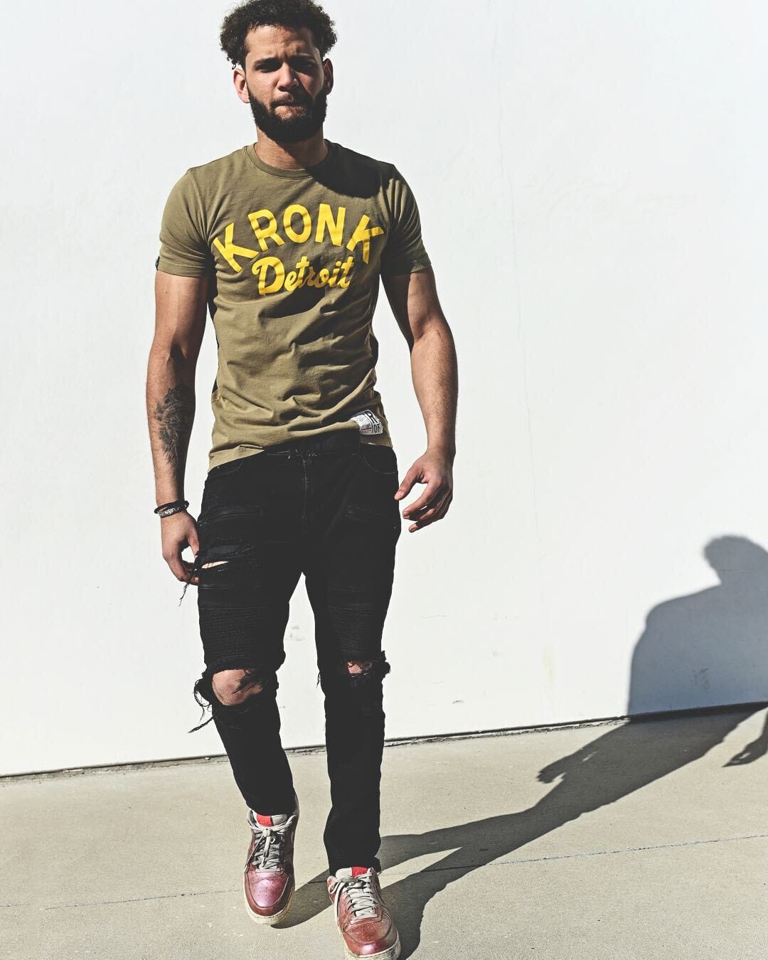 Kronk Detroit Olive Tee - Roots of Fight Canada