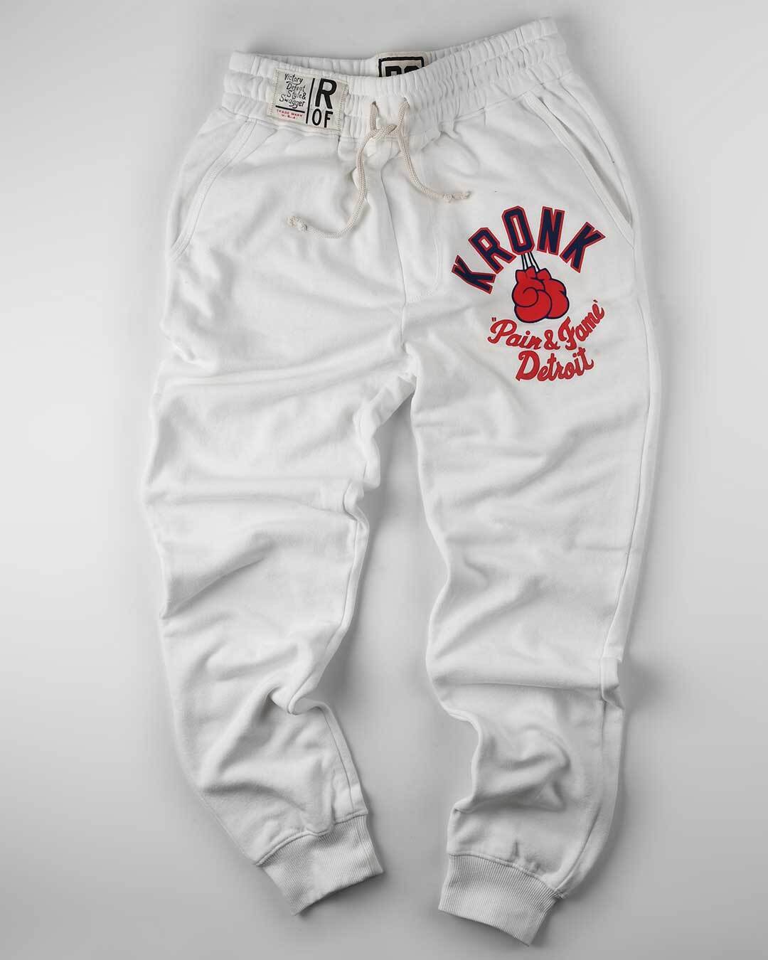 Kronk &#39;Pain &amp; Fame&#39; Ivory Sweatpants - Roots of Fight Canada
