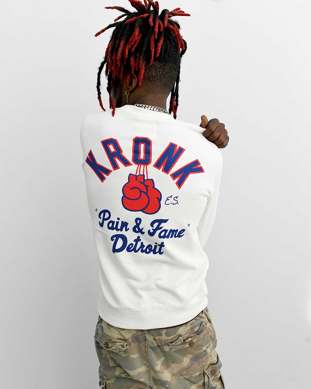 Kronk &#39;Pain &amp; Fame&#39; Ivory Sweatshirt - Roots of Fight Canada