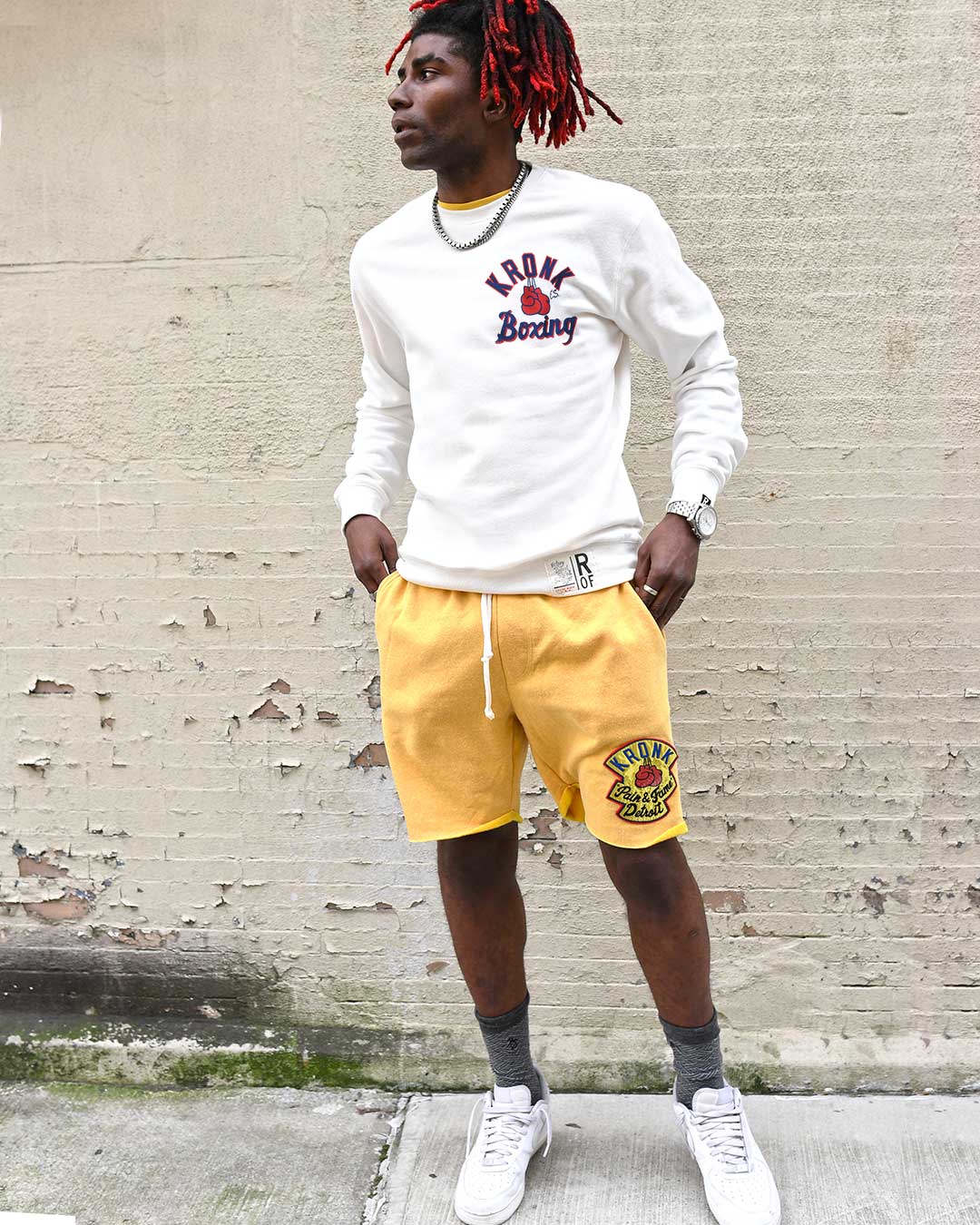 Kronk &#39;Pain &amp; Fame&#39; Yellow Shorts - Roots of Fight Canada