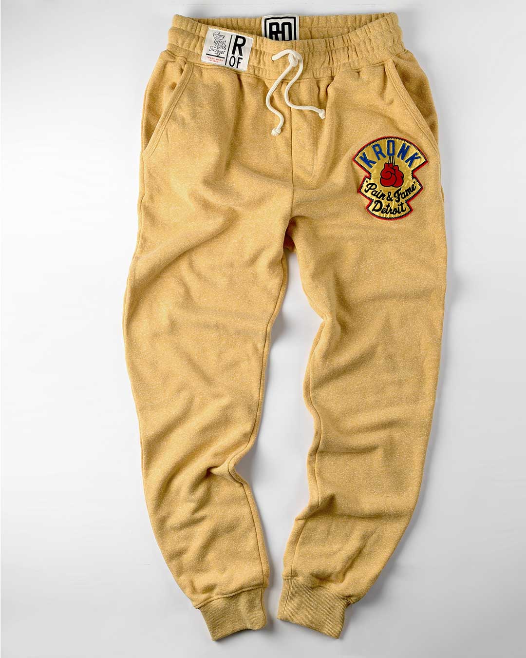 Kronk &#39;Pain &amp; Fame&#39; Yellow Sweatpants - Roots of Fight